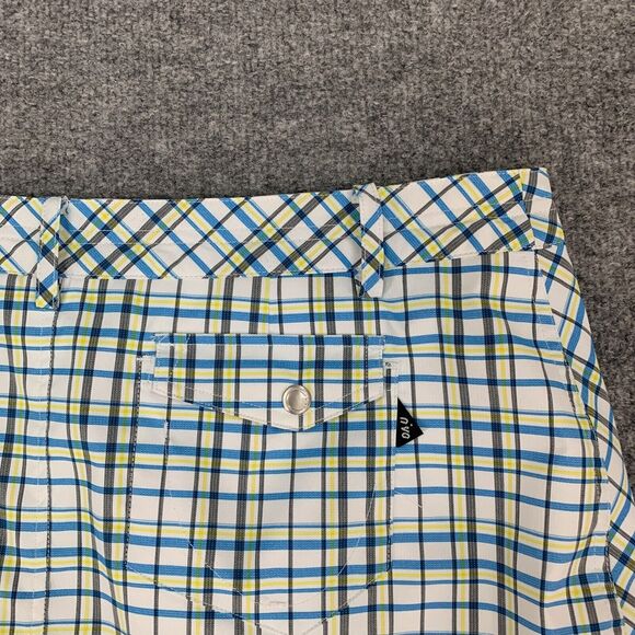 Nivo NVO Skort Women 8 Blue Multi Plaid Lightweight Stretch Lined Golf Tennis - Picture 10 of 12